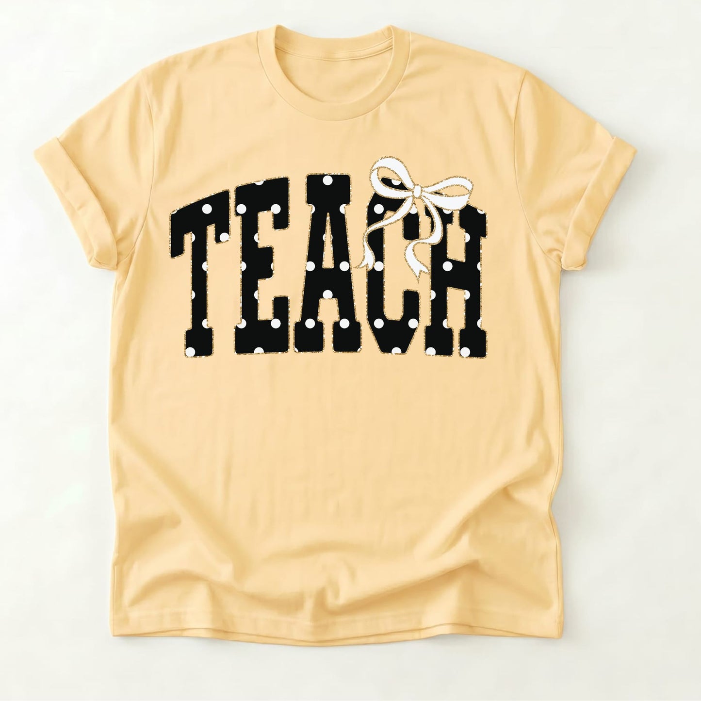 Comets or Teach Polka Dot Design - Yellow Haze Gildan Tshirt