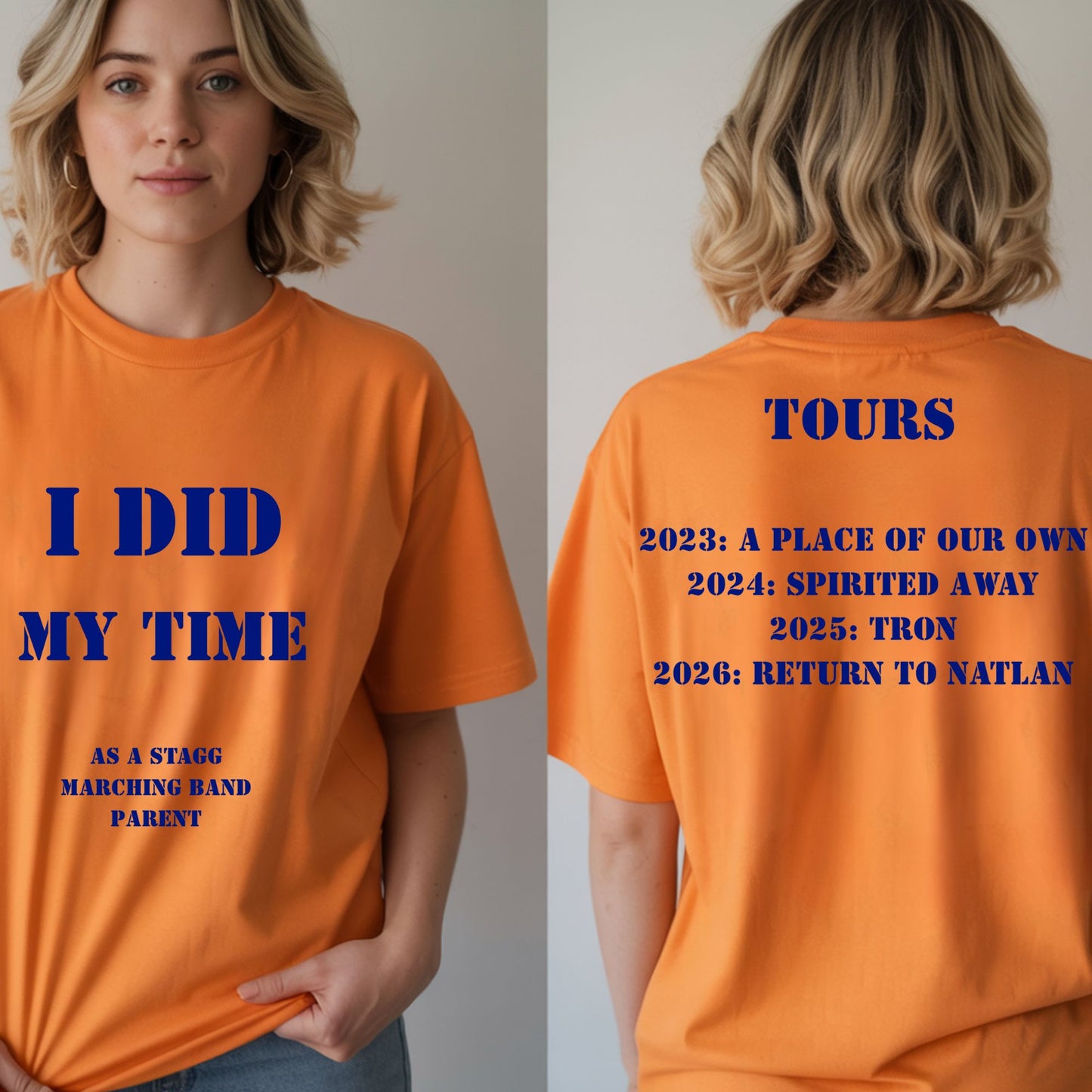 Stagg I did My Time - Senior Tshirt - Orange Gildan Tshirt