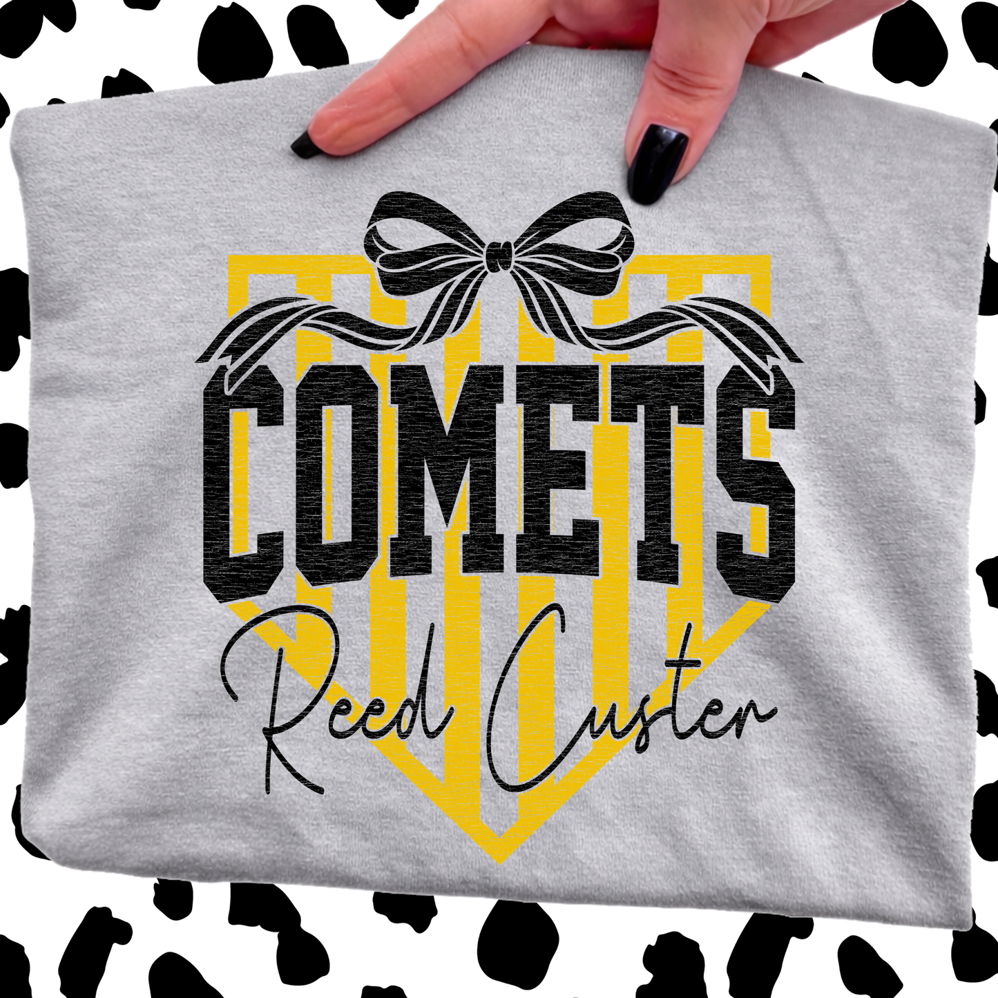 White or Ash Grey Comets Design - Gildan Tshirt