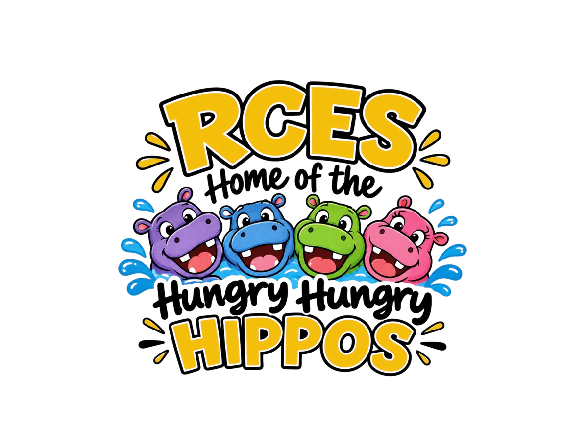 RCES Hungry Hippo White Gildan Tshirt