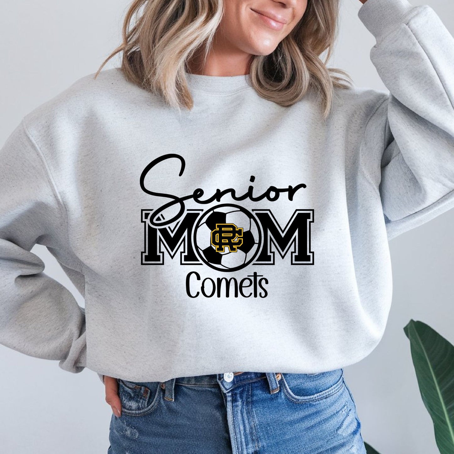 Senior Soccer Mom Reed Custer Spirit Wear - Gray Crewneck - All Sizes