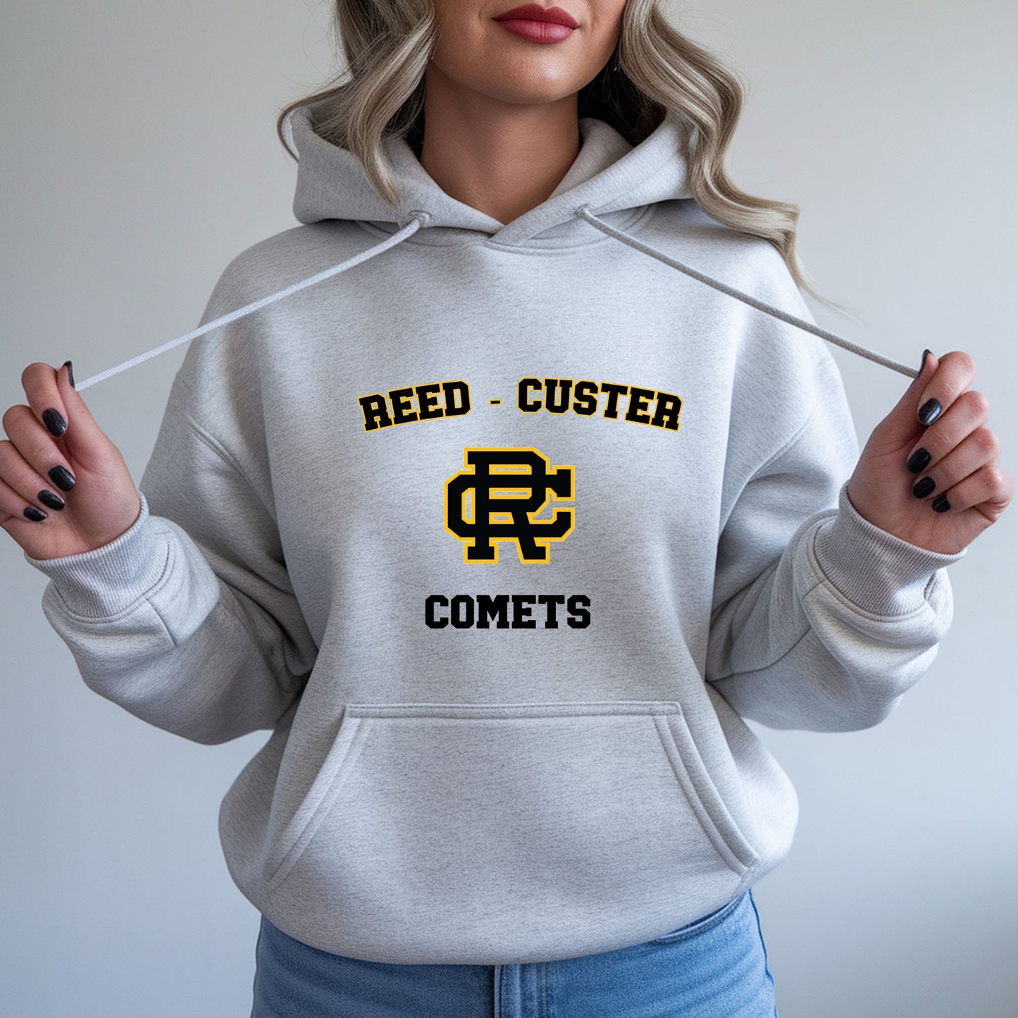 Reed Custer Spirit Wear - Gildan Ash Grey or White - Sweatshirt, Tshirt OR Hoodie - Adult and Youth Sizes