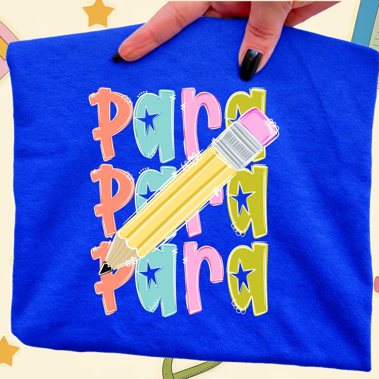Para Pencil Gildan Tshirt - Green, Blue, Black or Pink