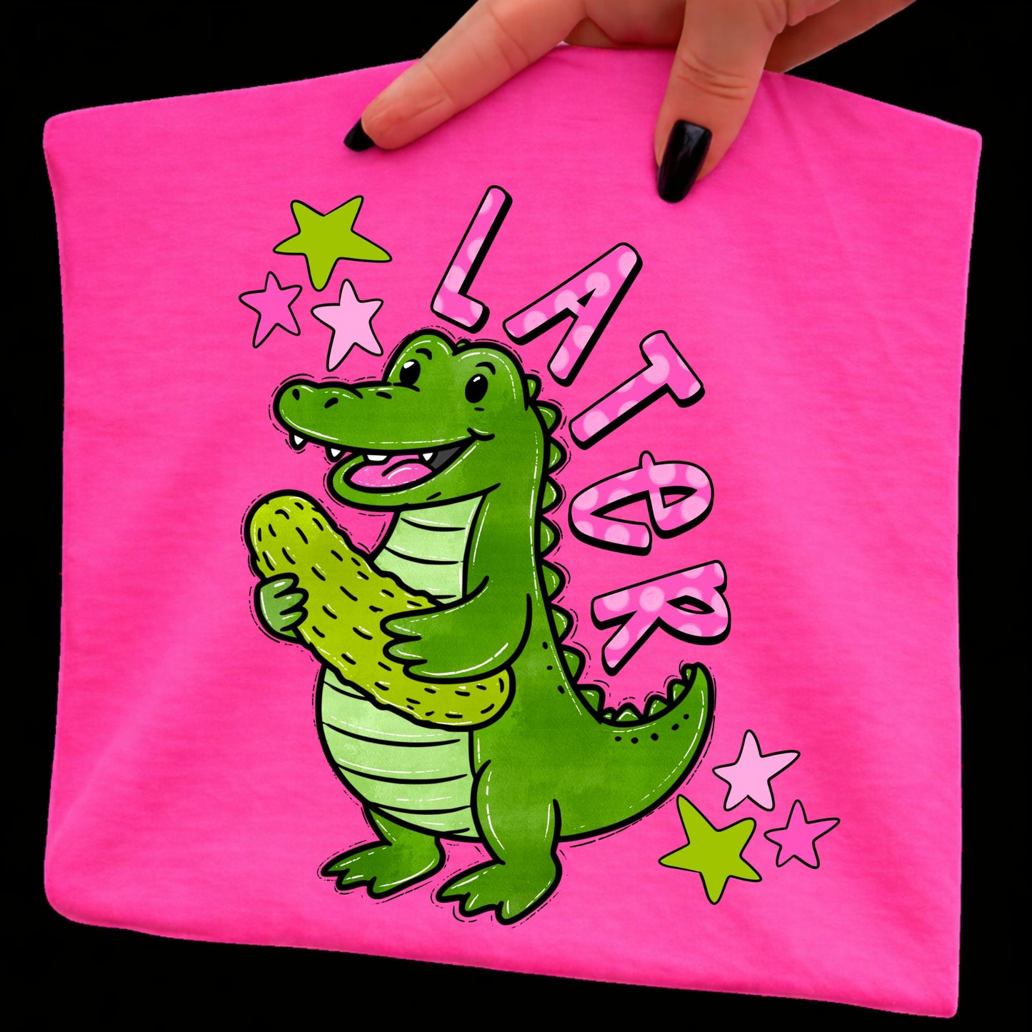 Later Gator Green Or Bright Pink Gildan Tshirts - Adult and Youth