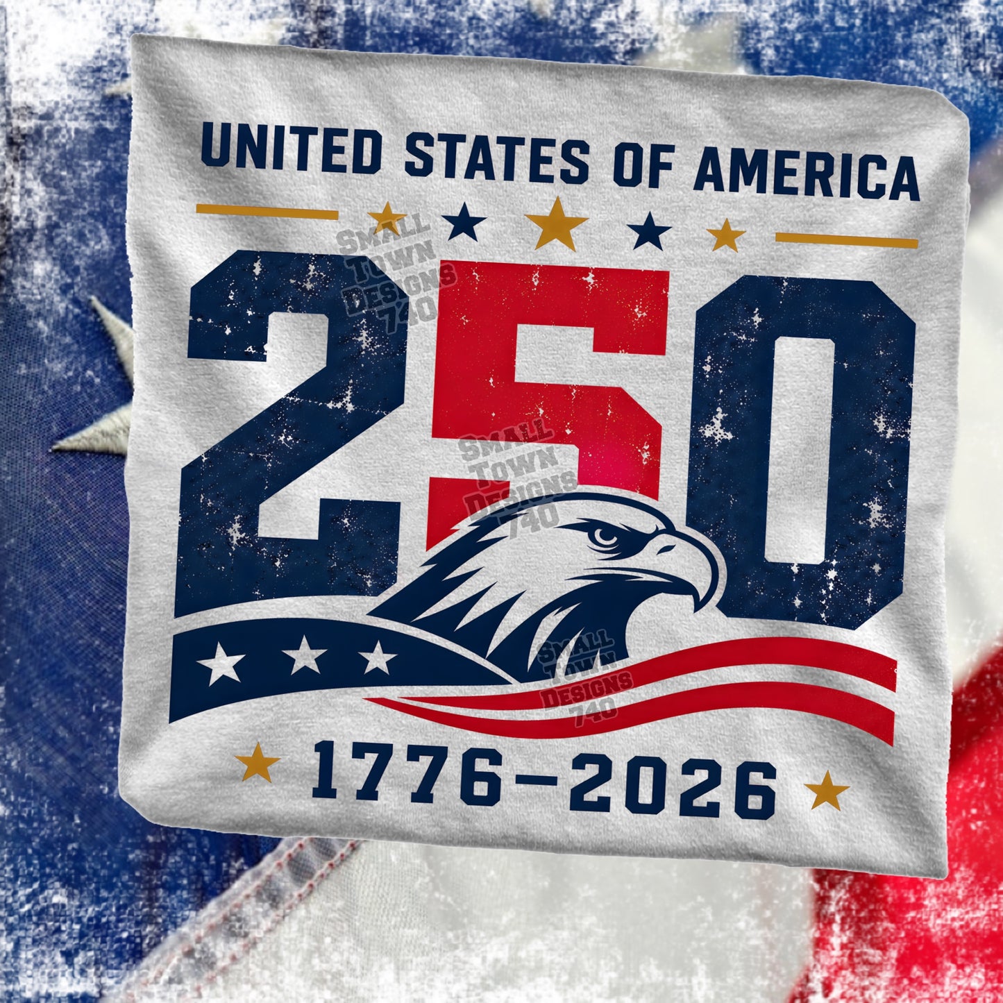 250 Years - America - Choice of Eagle or Lady Liberty - Ash Grey Gildan - All Sizes