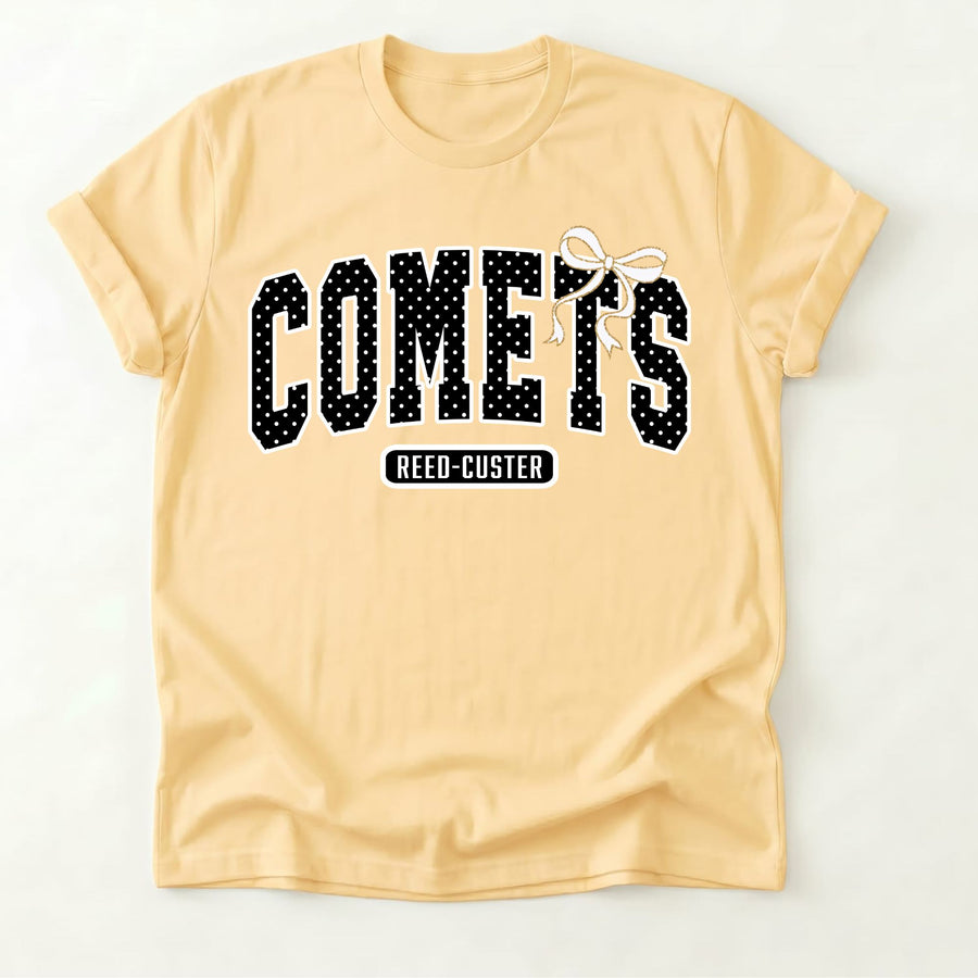 Comets or Teach Polka Dot Design - Yellow Haze Gildan Tshirt