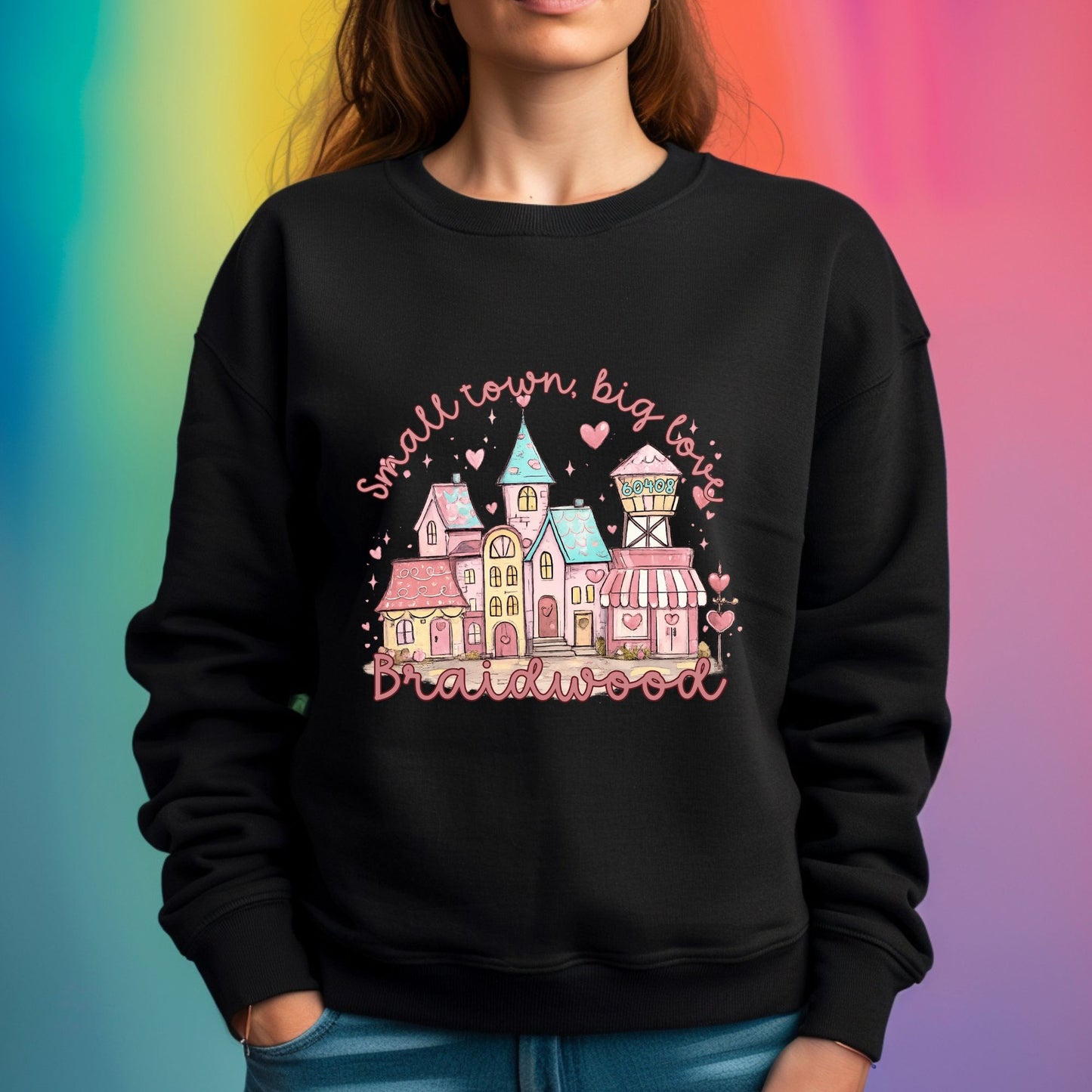 Braidwood Small Town Big Love Gildan Sweatshirt - Many Colors Available!!