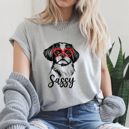 Dog Valentine Personalized Gildan Sweatshirt or Tshirt - Many Breeds available - Gray, Pink or Beige- Youth Sizes Available!