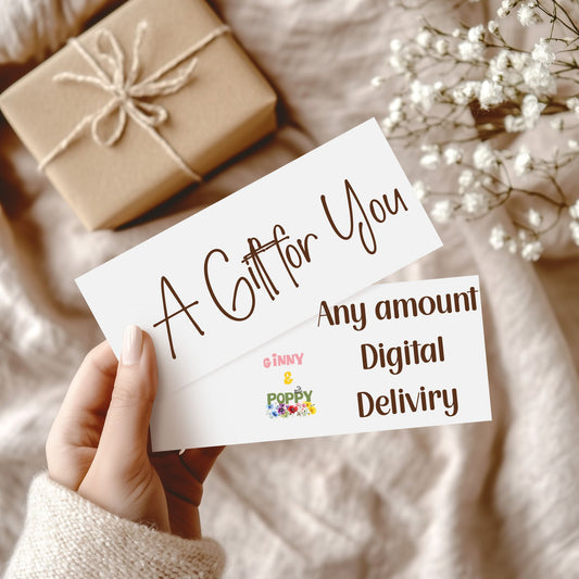 Ginny and Poppy Gift Card - Any Amount up to $250.00