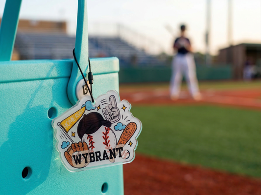 Baseball or Softball Acrylic keychain or Bag Tag with Child's Name