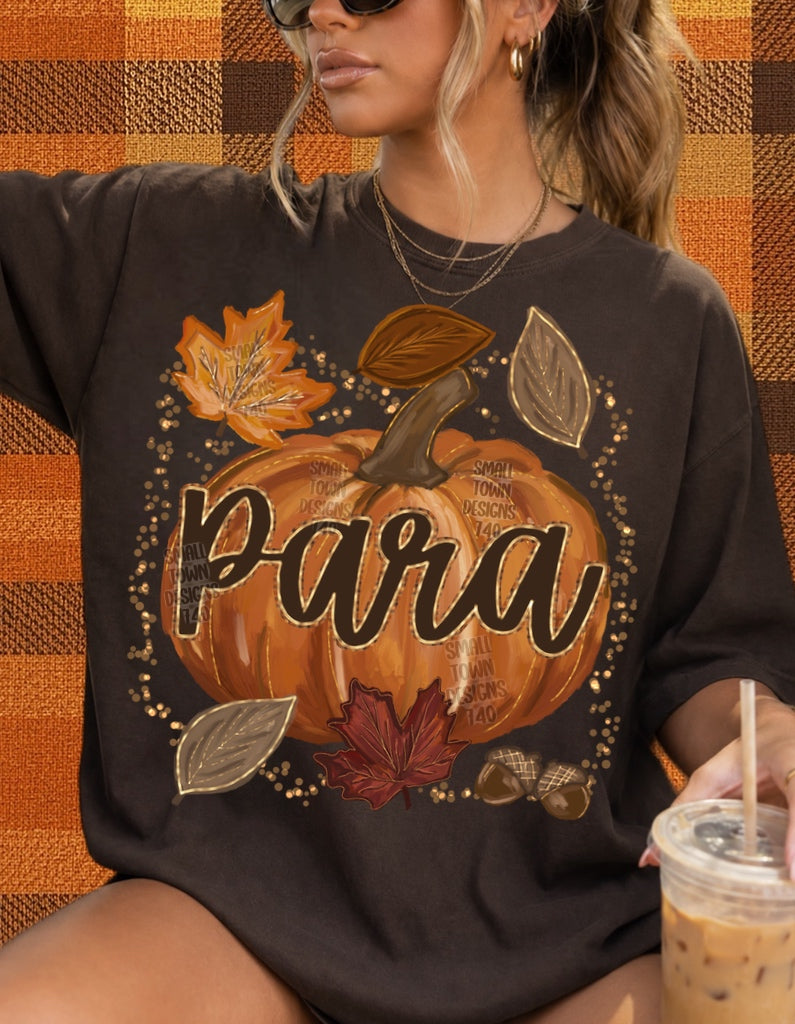 Teacher, Para or Nurse Pumpkin Gildan Brown Sweatshirt