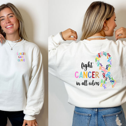 Cancer Care Clinic Sweatshirts or TShirts - Off White or Ash Grey