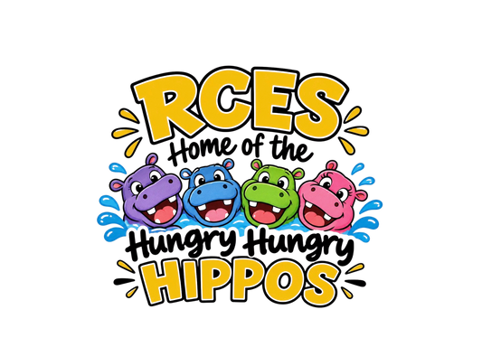 RCES Hungry Hippo White Gildan Tshirt