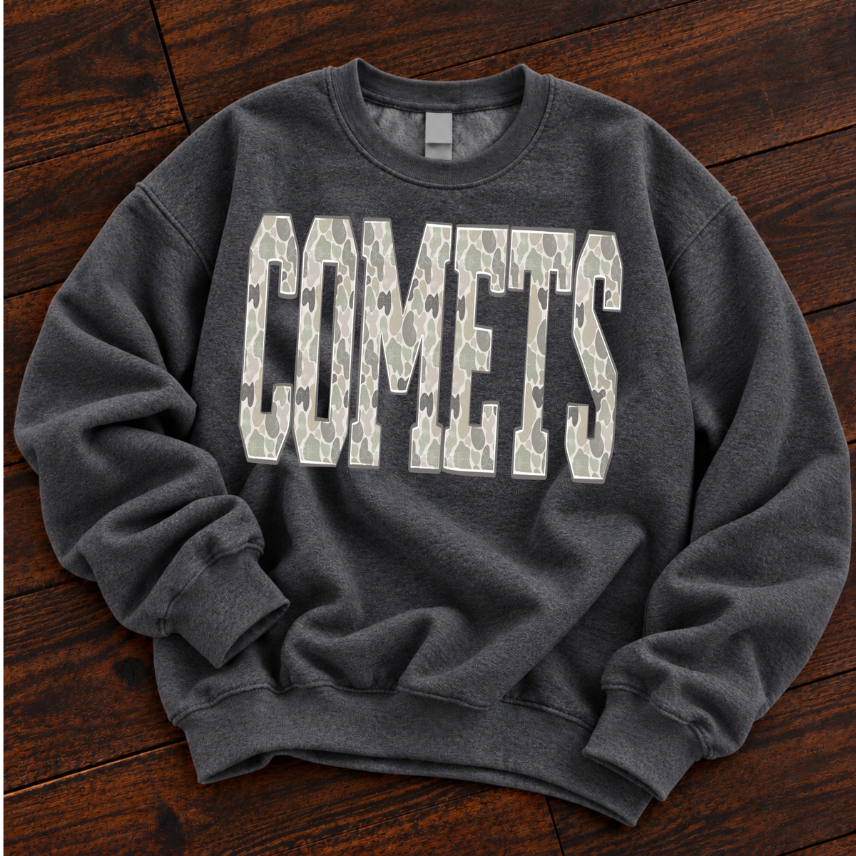 Comets Camo Heather Gray Sweatshirt - Adult and Youth Sizes