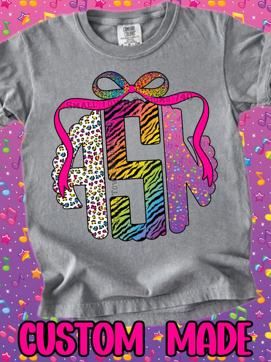 Custom Monogram Gildan Tshirt - Gray