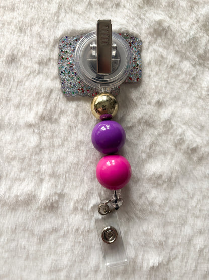 Nurse - School Nurse - Badge Reel - Boo Boo Crew - Glitter and Beads