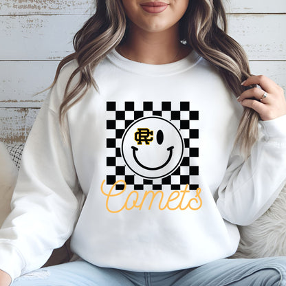 Gold, White or Sand Gildan Comets Sweatshirt - RC Logo Eye - All Sizes