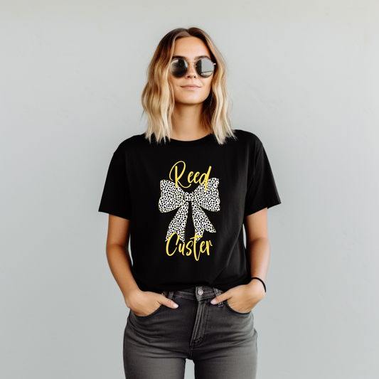 Reed Custer Black Tshirt Or Sweatshirt - Gildan - Spirit Wear - Dalmatian Bow