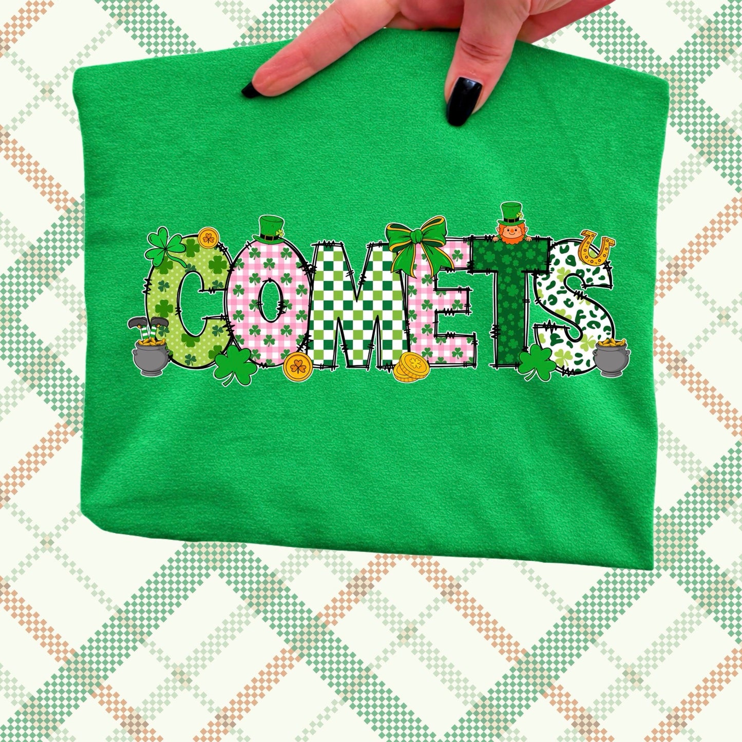 Comets St. Patricks Day Irish Green Gildan Sweatshirt