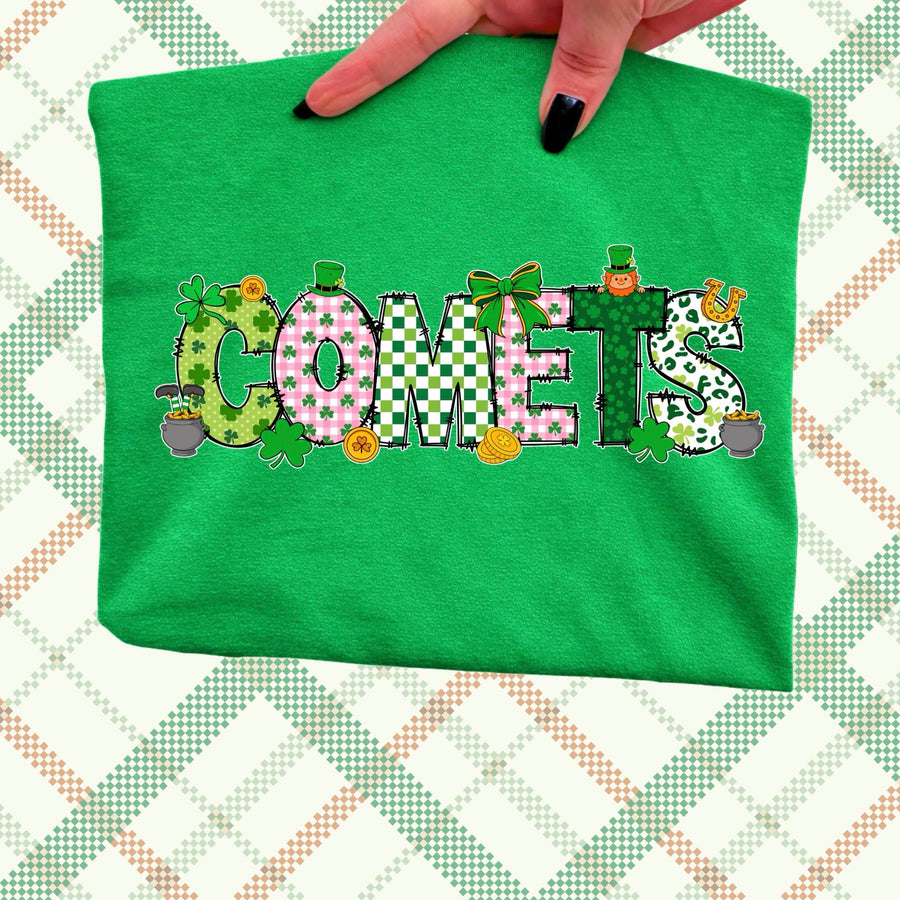 Comets St. Patricks Day Irish Green Gildan Sweatshirt