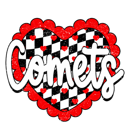 **SPECIAL SALE *** Comets Valentine Tshirts - Choose from Red, Light Pink or White - Heart or Love