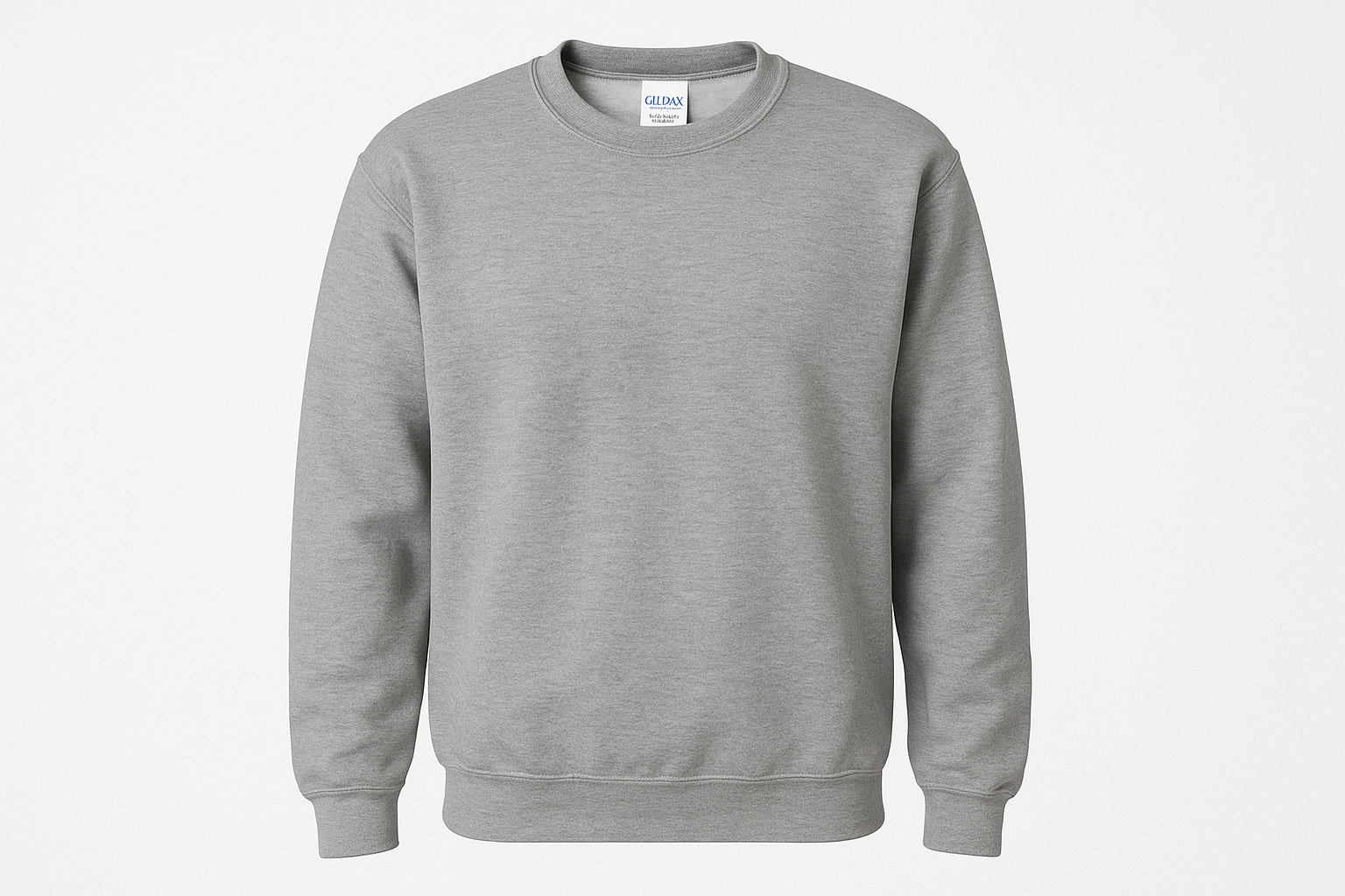 Ash gray Gildan sweatshirt 