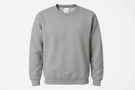 Ash gray Gildan sweatshirt 