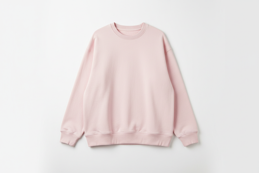 pale pink crewneck sweatshirt